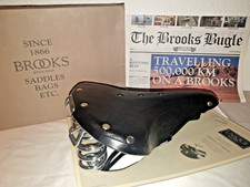 Vintage BROOKS ENGLAND Fahrradsattel echt Leder # B66 schwarz S703+S878 NEU OVP
