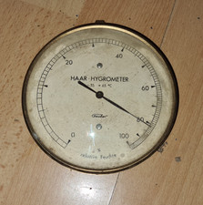DDR Haar-Hygrometer von Fischer "Made in GDR" -35 +65°C modern Design Ostalgie