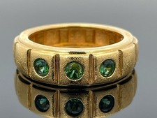 RING "TOUCH OF GOLD"  GR.17 (CA. 53)  MIT GOLKONDA  TURMALIN  SCHMUCKJAGD