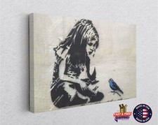 Girl With Blue Bird Banksy