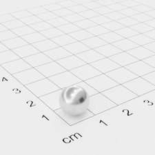 10x Neodym Kugelmagnet, Ø10mm, verchromt, Grade N35