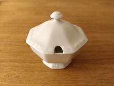 Rosenthal Maria Weiß, Marmeladentopf, Senftopf, Zuckerdose,  Aussparung Löffel