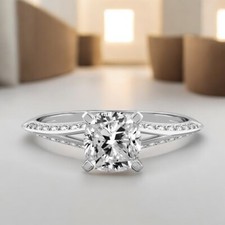 14K Weißgold Diamant Ring