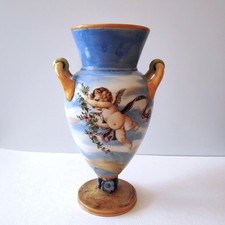 Richard Ginori Manufaktur Majolika Henkelvase  italienischer Renaissance-Stil