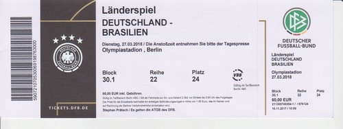 Ticket 2018 deutschland - 27.3.2018,