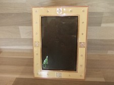 Metall Emailliert mit Strasssteinen Fotorahmen Bilderrahmen Crème 10X15cm