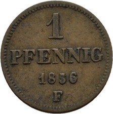 Sachsen Johann 1 Pfennig 1856
