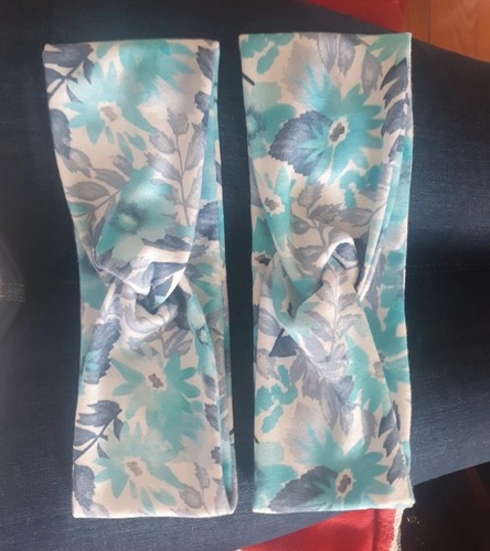 Stirnband mit blumen blau - mit,