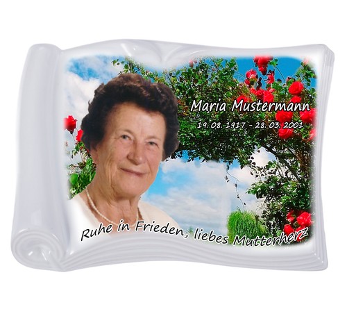 Porzellanfoto grabbild - porzellanfoto,