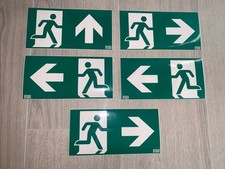 5 Schilder Fluchtweg Notausgang Fluchtwegschild selbstklebend ca. 10x20 cm