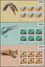 2167-2169 Saurier Fossilien, Kleinbogen-Satz postfrisch **