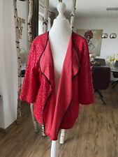 New York Jacke Cardigan rot Gr. XXL 50/52 Glitzer Schwarz