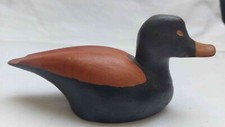 Deko-Ente aus Holz, Braun- und