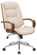 #R132257/3110 Bürostuhl Yankton walnuss/weiß Drehstuhl Schreibtischstuhl Stuhl