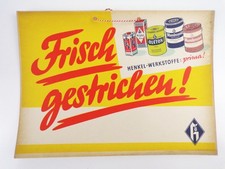Altes Schild Frisch gestrichen HENKEL Reklame Werbung 1930er Drogerie Requisit 