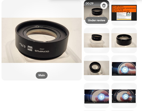 Olympus 75x - vm, 0,75x