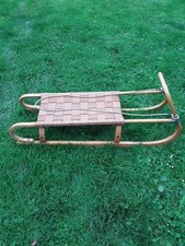 50er Jahre sehr guter alter Holzschlitten Schlitten Antik Vintage Deko Rodel 