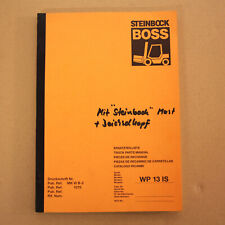 Boss Steinbock WP13 IS Gabelstapler Ersatzteilkatalog Ersatzteilliste - 1995