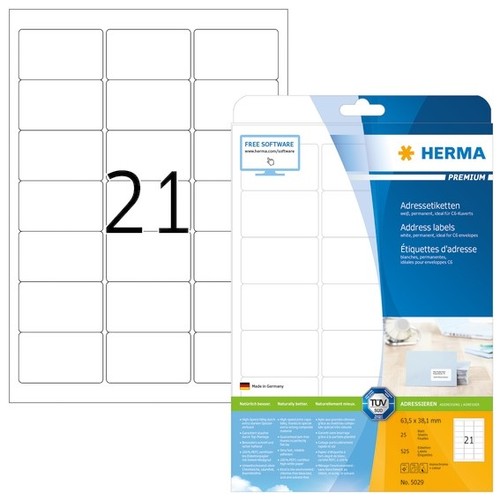 Herma 5029 adressetiketten - 5029,