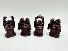 Set Of 4 Vintage Buddha Happy