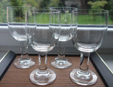 4 Rotweinkelche Weingläser Vintage Thomas Colonna transparent