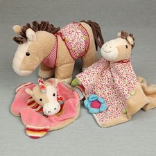 Sterntaler Pferd ❤️ Schmusetuch Schnuffeltuch Stofftier Rassel SET Beige Bunt