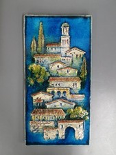 Längliche Fliese Italieneisches Dorf Kachel Wandfliese KARLSRUHER MAJOLIKA 7878