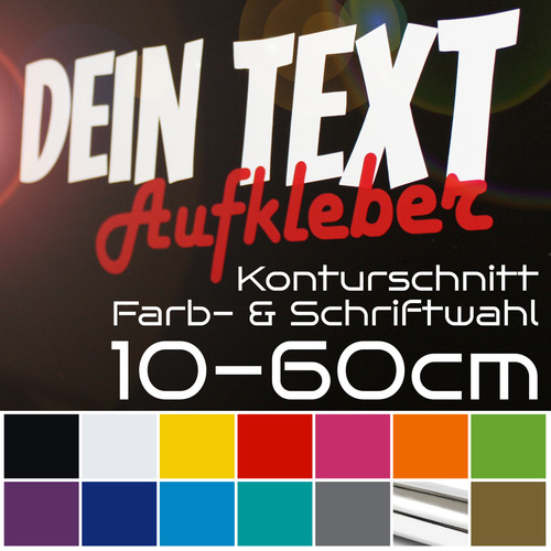 Aufkleber eigener text - text, diy