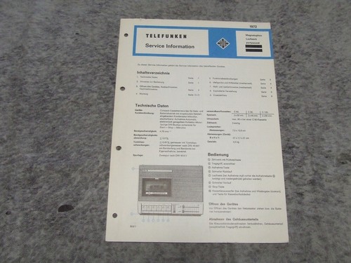 Service manual für telefunken - manual,