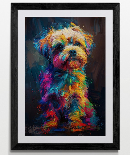 Shih tzu hund - shih, gerahmtes