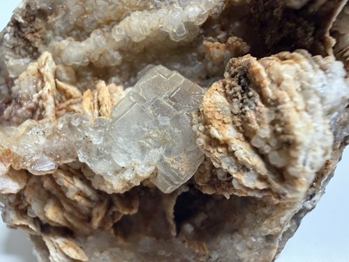 Fluorit würfel mit baryt - mit, &