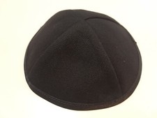 1x Kippa, Jarmulke, Kippah, Kipa Schwarz Baumwolle 16-17cm 