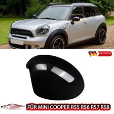Links Spiegelkappen Außenspiegel Kappen für MINI COOPER R55 R56 R57 R58 Schwarz