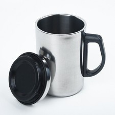 500ml Doppelwandig Edelstahl Reise Becher Mit Deckel Thermo Isoliert Tasse