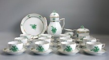 Herend Kaffee/Teeservice Apponyi grün für 12 Person.