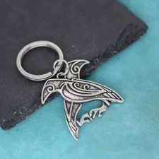 Schlüsselanhänger Hugin Munin Rabe Wikinger Nordland keltisch Alchemie Thor Hexe