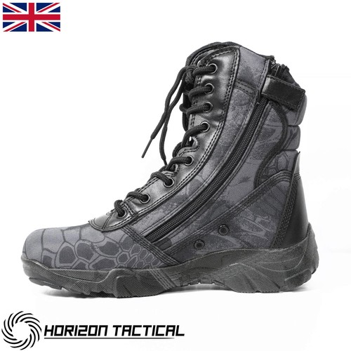 Black side zip - side, multicam