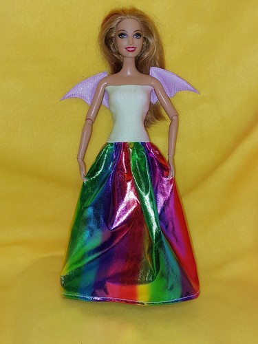 Barbie kleid regenbogen - kleid,