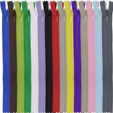 Nylon unsichtbare Reißverschlüsse 15 Farben 60cm lang vielseitig Basteln Klei...