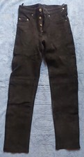 Lederjeans Lederhose Ziegenleder Wildlederhose Damenhose schwarz 29