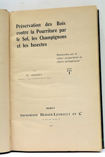 Altes buch henry holzschutz - henry,