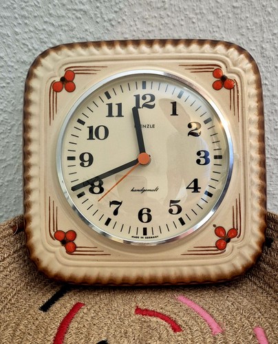 70er kienzle keramik wanduhr - 70er,