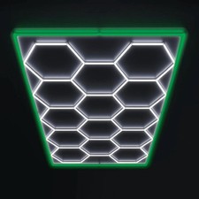 14 Sechseck + GRÜNER Rand LED