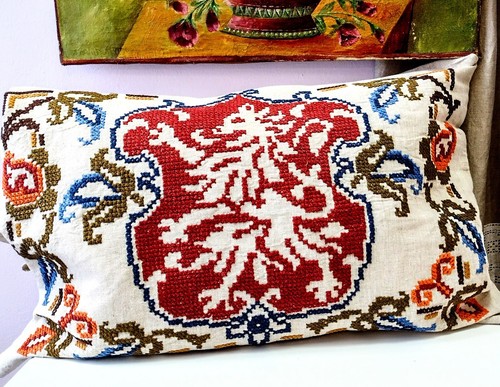 Vintage leinen kissenbezug - vintage,