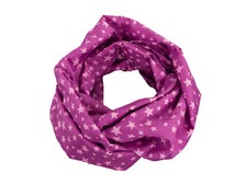 Damen-Rundschal Loop Sterne brombeer rosa berry ca. 25 cm x 140 cm