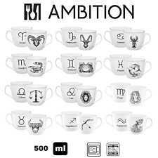 Kaffeebecher Kaffeetasse Becher Tasse groß 550 ml Porzellan weiß Spülmaschine