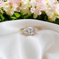 Verlobungsring 14k Gelbgold