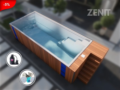Freistehender gfk pool - freistehender,