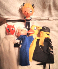 Alt DDR Spielzeug  Handpuppen Sandmann-Fuchs .FRAU Elster .Schnatterinchen