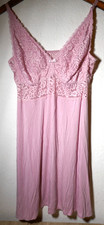 ❤️ROSA NEGLEGEE NACHTHEMD GRÖßE M SPITZE OBEN TRÄGER VERSTELLBAR ELASTISCH SÜß